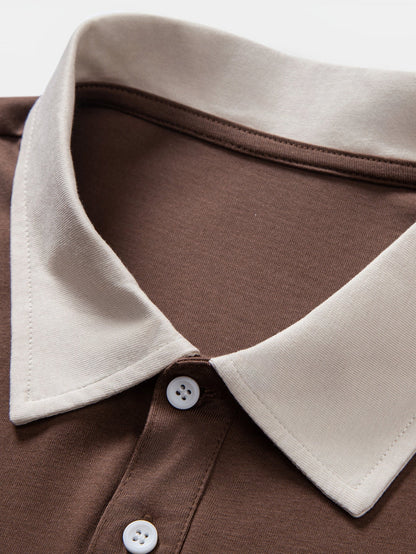Relax Fit Contrast Collar Polo Shirt