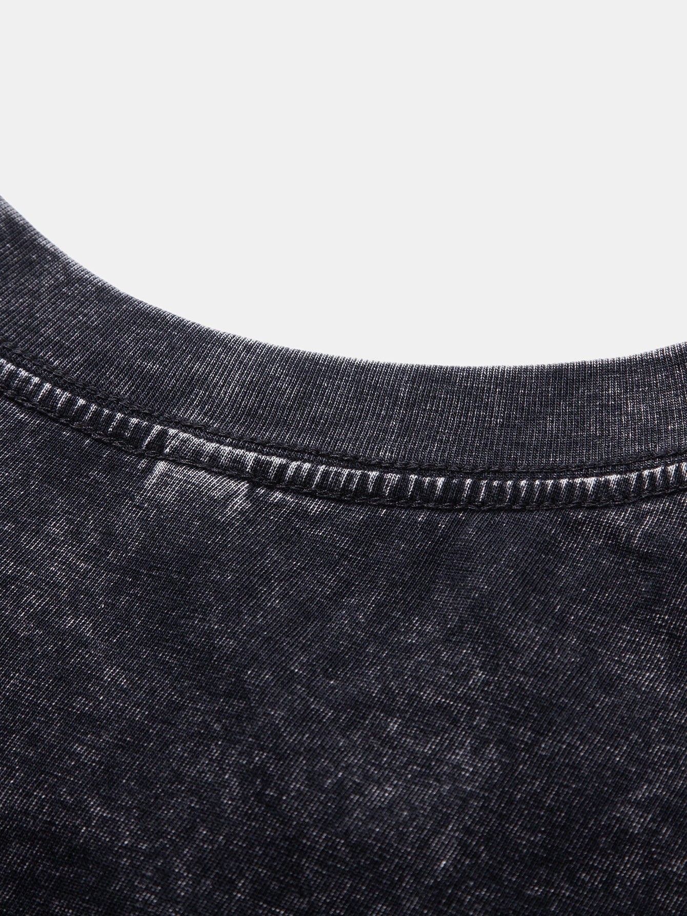 Basic Washed Distressed Drop Shoulder Oversize T-Shirt