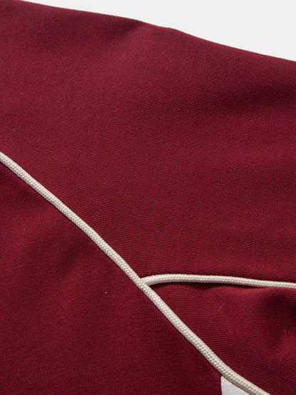 Contrast Piping V-Neck Raglan Sleeve T-Shirt