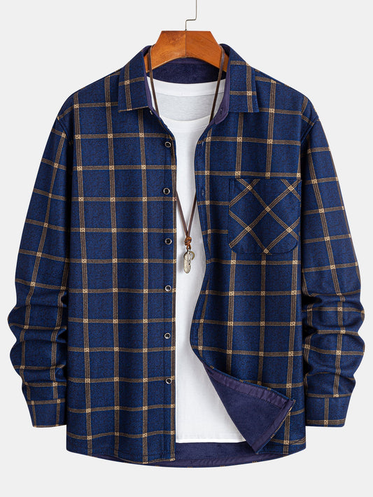Flannel Fleece Lined Plaid Shirt