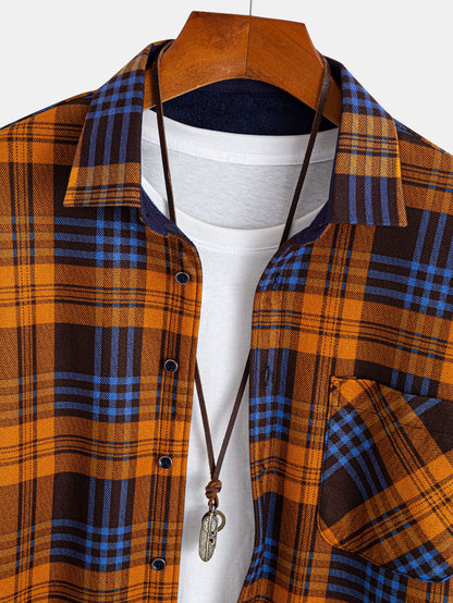 Flannel Fleece Lined Plaid Button Up Shirt