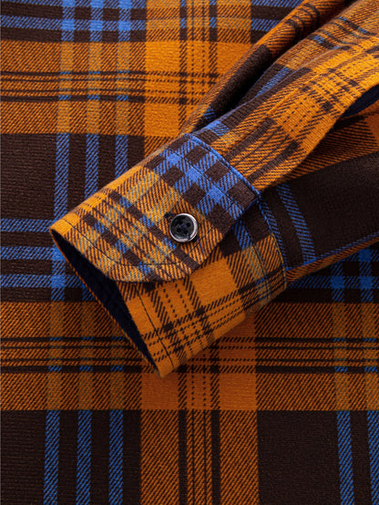Flannel Fleece Lined Plaid Button Up Shirt