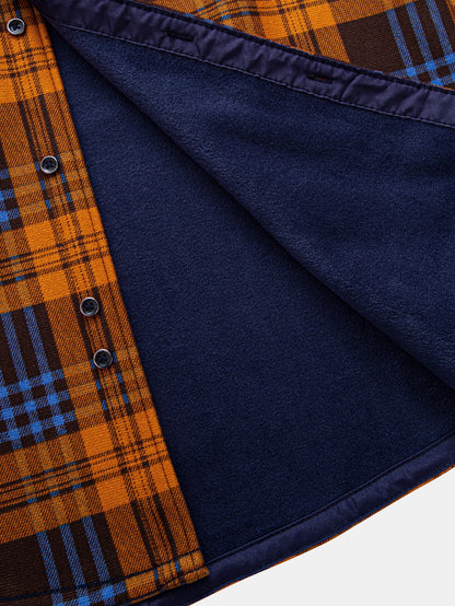 Flannel Fleece Lined Plaid Button Up Shirt