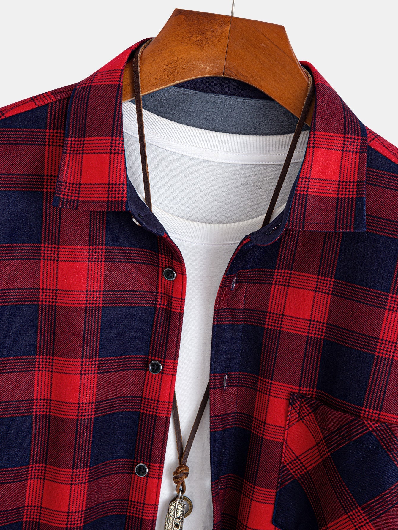 Flannel Fleece Lined Plaid Button Up Shirt