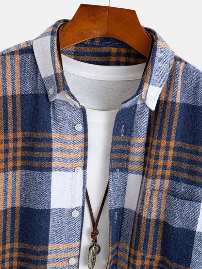 Flannel Plaid Button Up Shirt