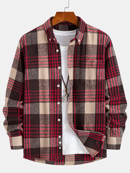 Flannel Plaid Button Up Shirt