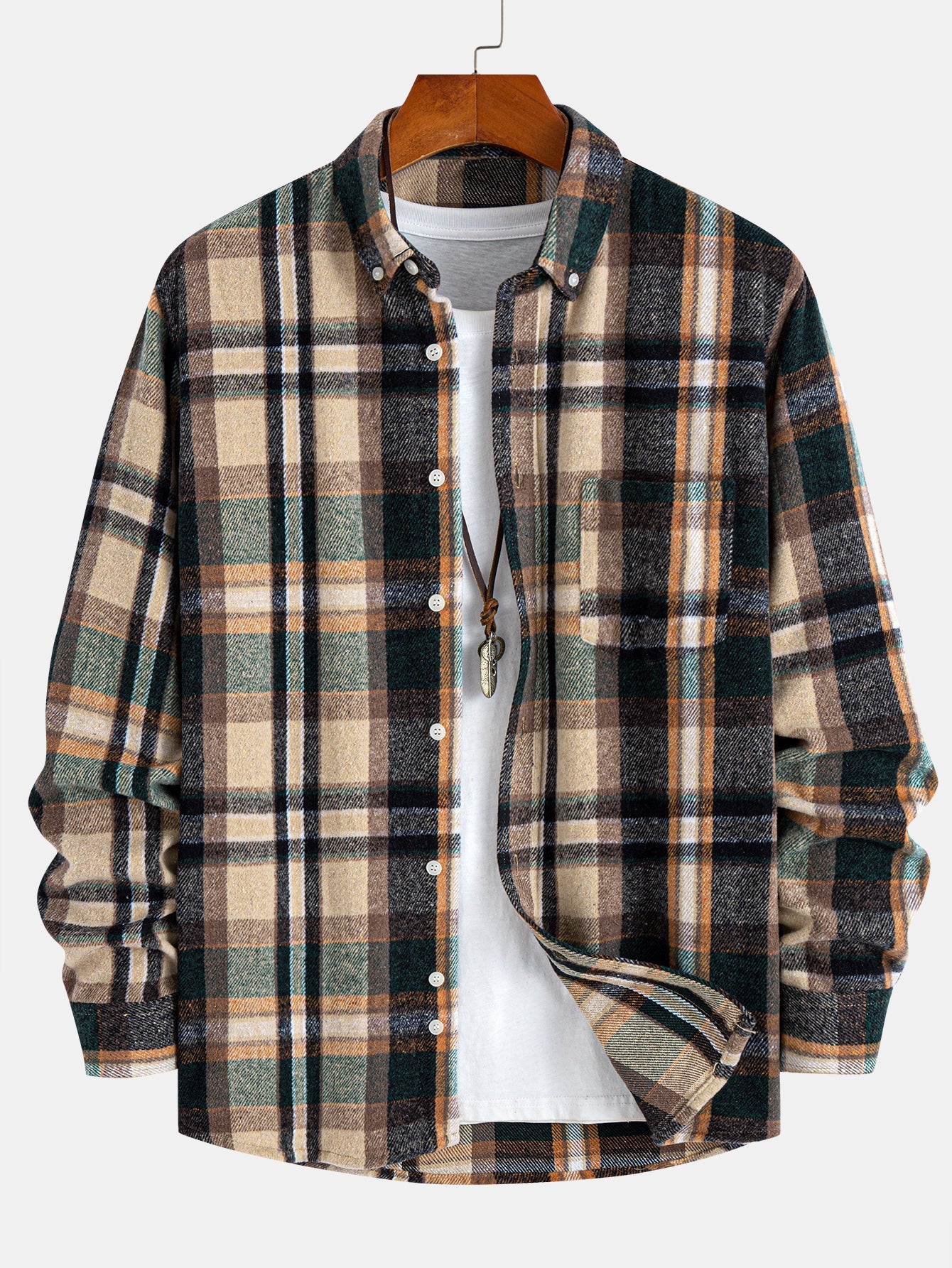 Flannel Plaid Button Up Shirt