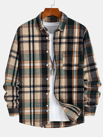 Flannel Plaid Button Up Shirt