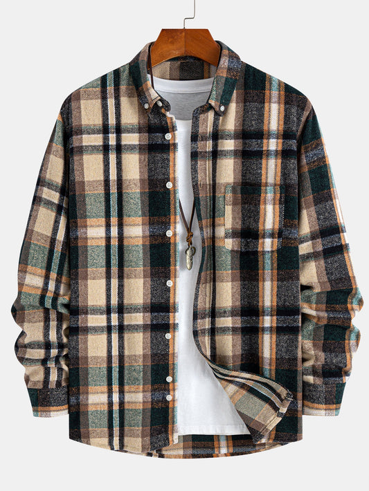 Flannel Plaid Button Up Shirt