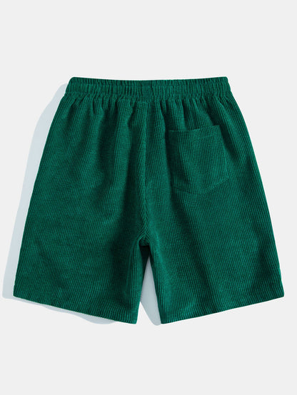 3 Pieces Drawstring Corduroy Shorts