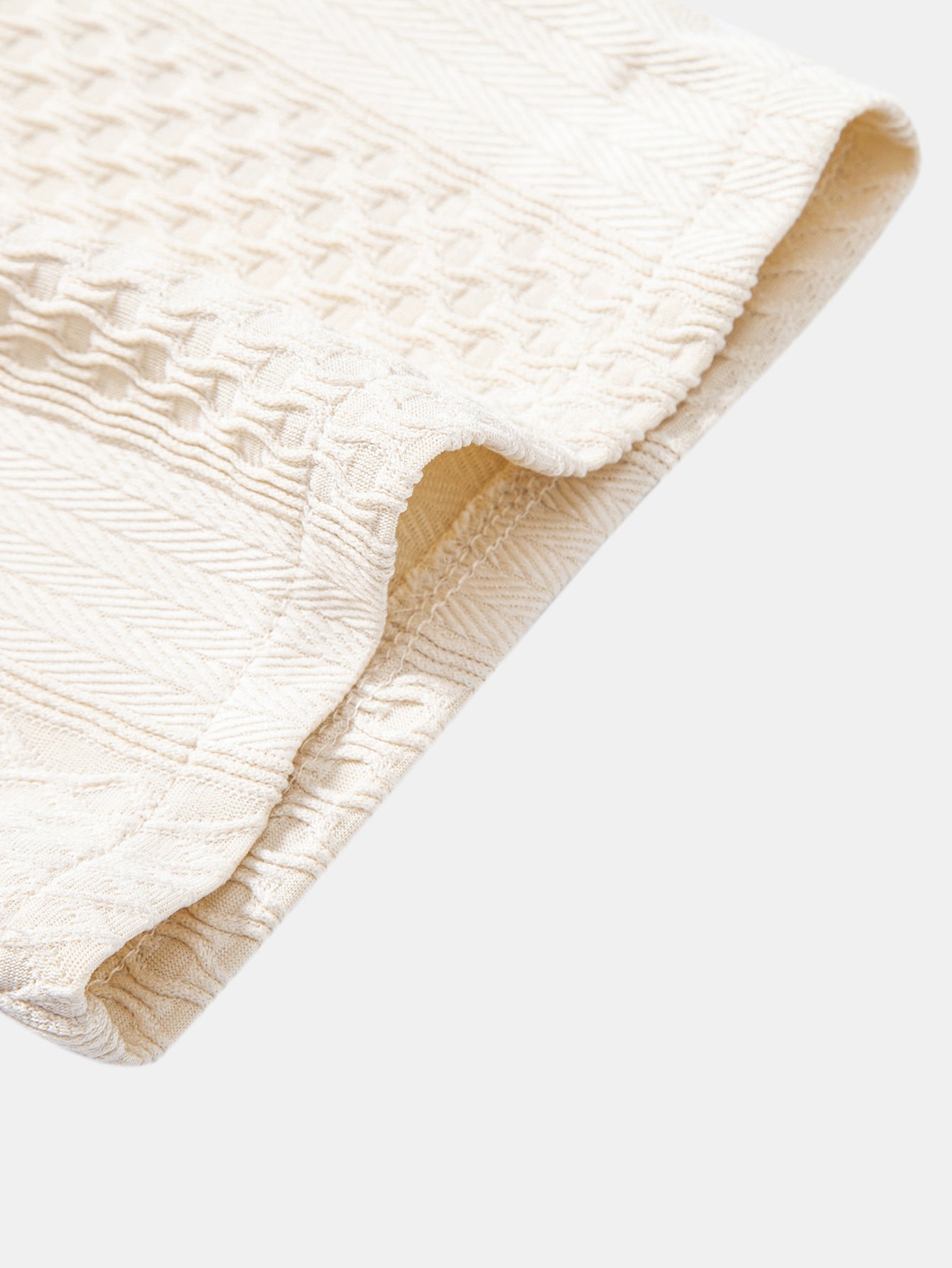 Geometric Jacquard Button Up Shirt