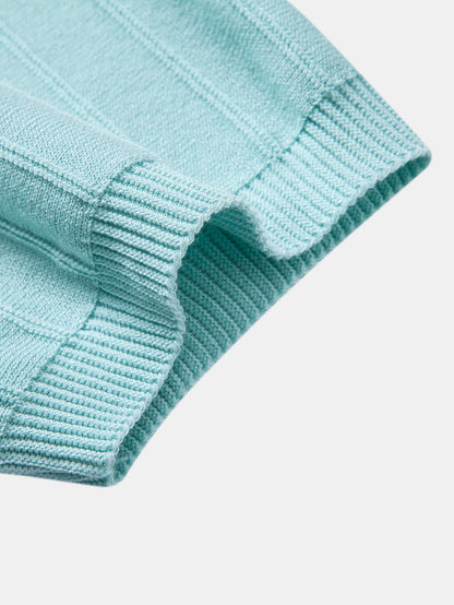 Stripe Johnny Collar Knit Polo