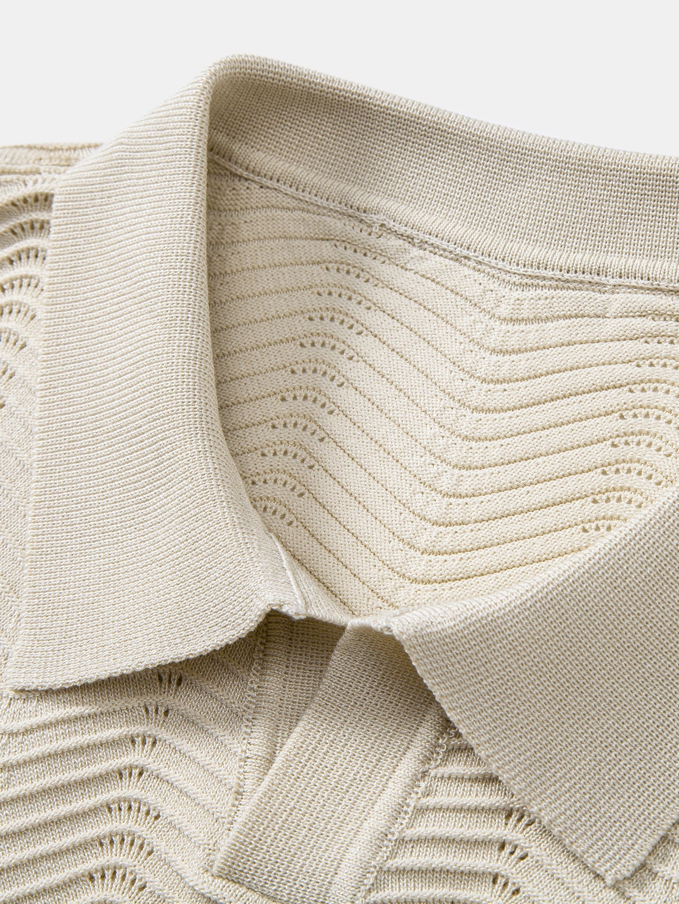 Wave Johnny Collar Knit Polo