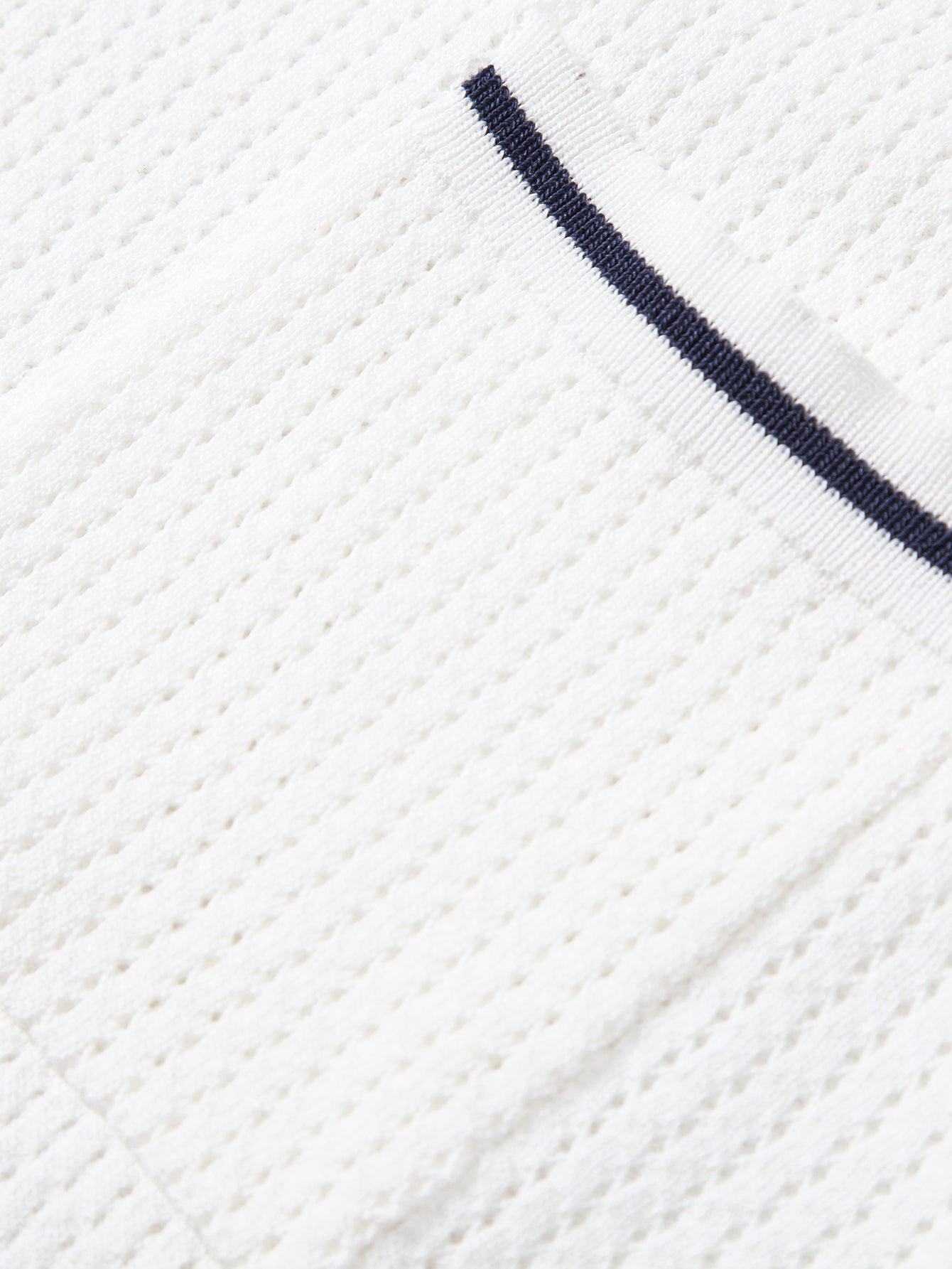 Contrast Stripe Trim Pocket Johnny Collar Knit Polo