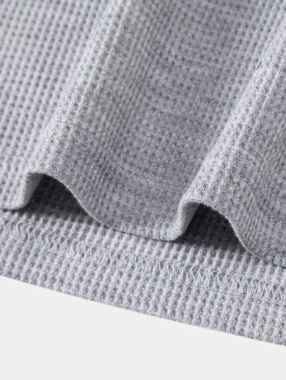 2 In 1 Waffle Henley Shirt