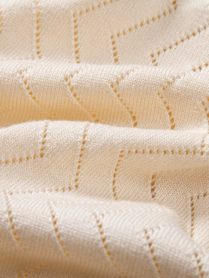 Zig Zag Open Knit Shirt