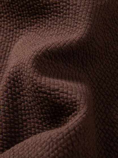 Ribbed Mock Neck T-Shirt