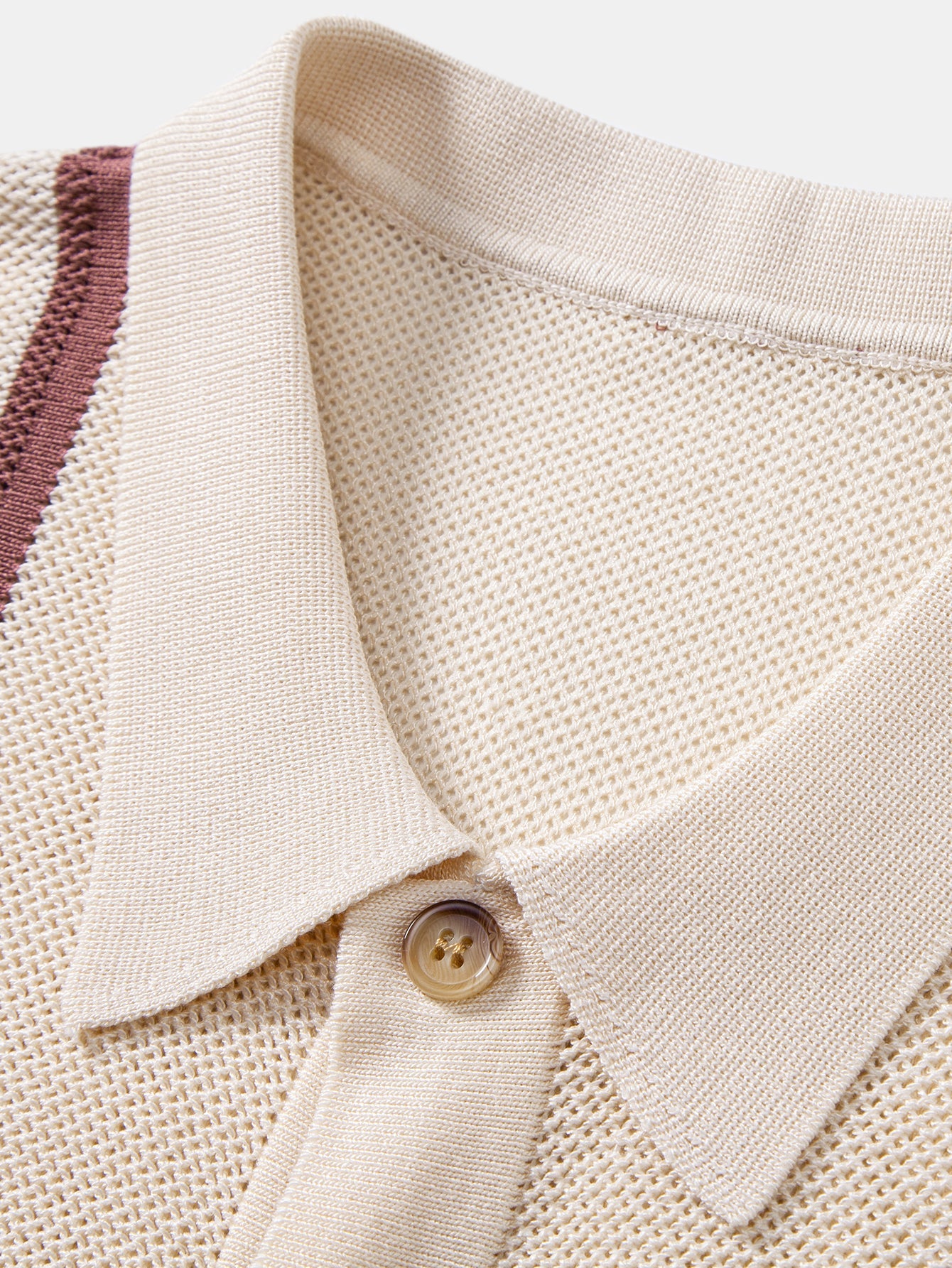 Stripe Crochet Button Up Shirt