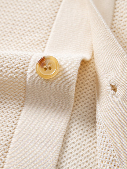 Stripe Crochet Button Up Shirt