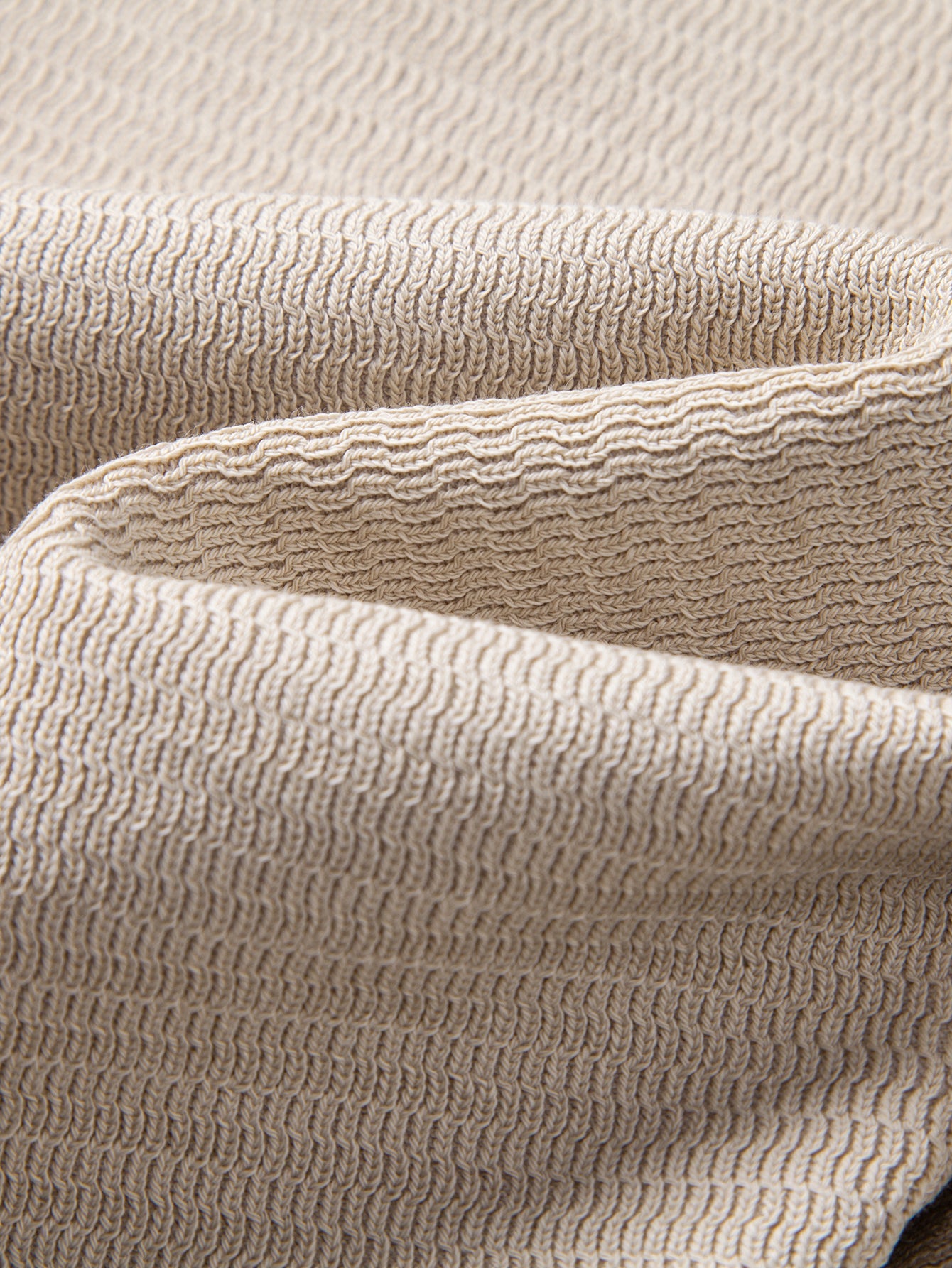 Textured Mock Neck T-Shirt