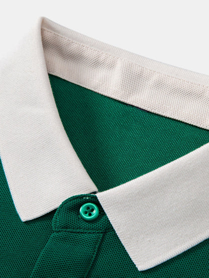 Contrast Collar Polo