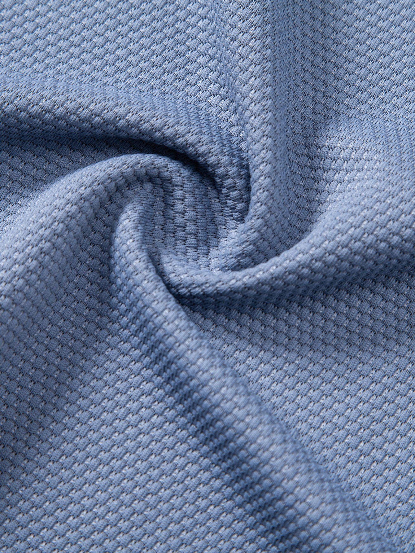 Pineapple Textured Zipper Polo