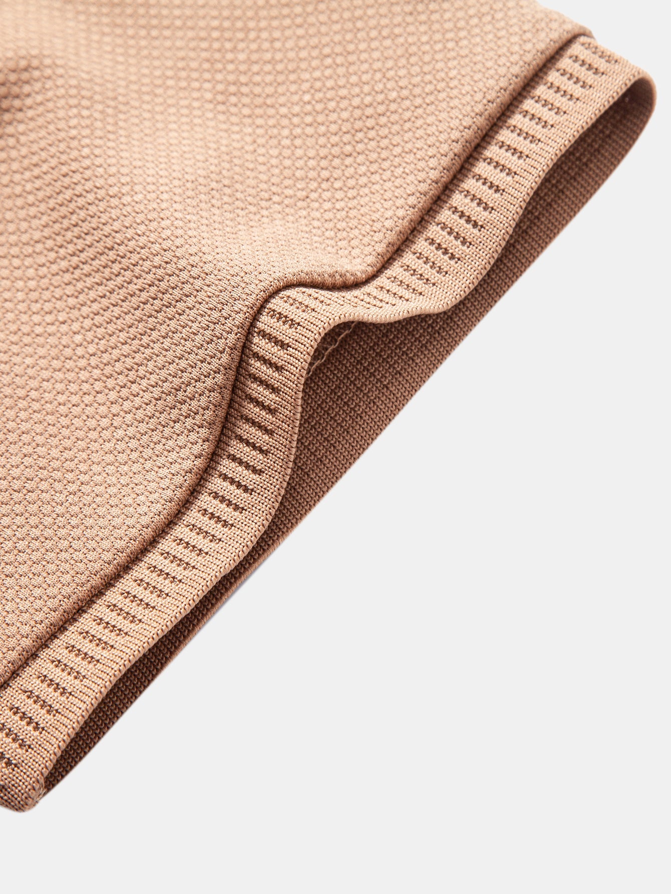 Textured Zipper Polo