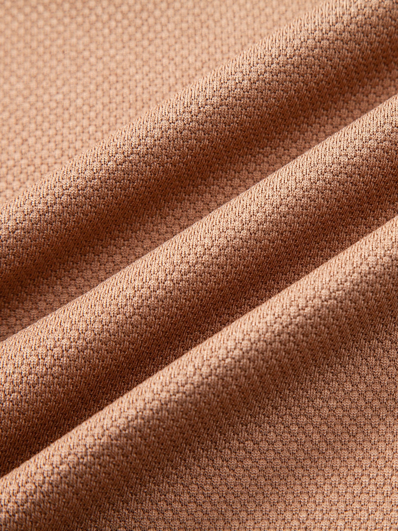 Textured Zipper Polo