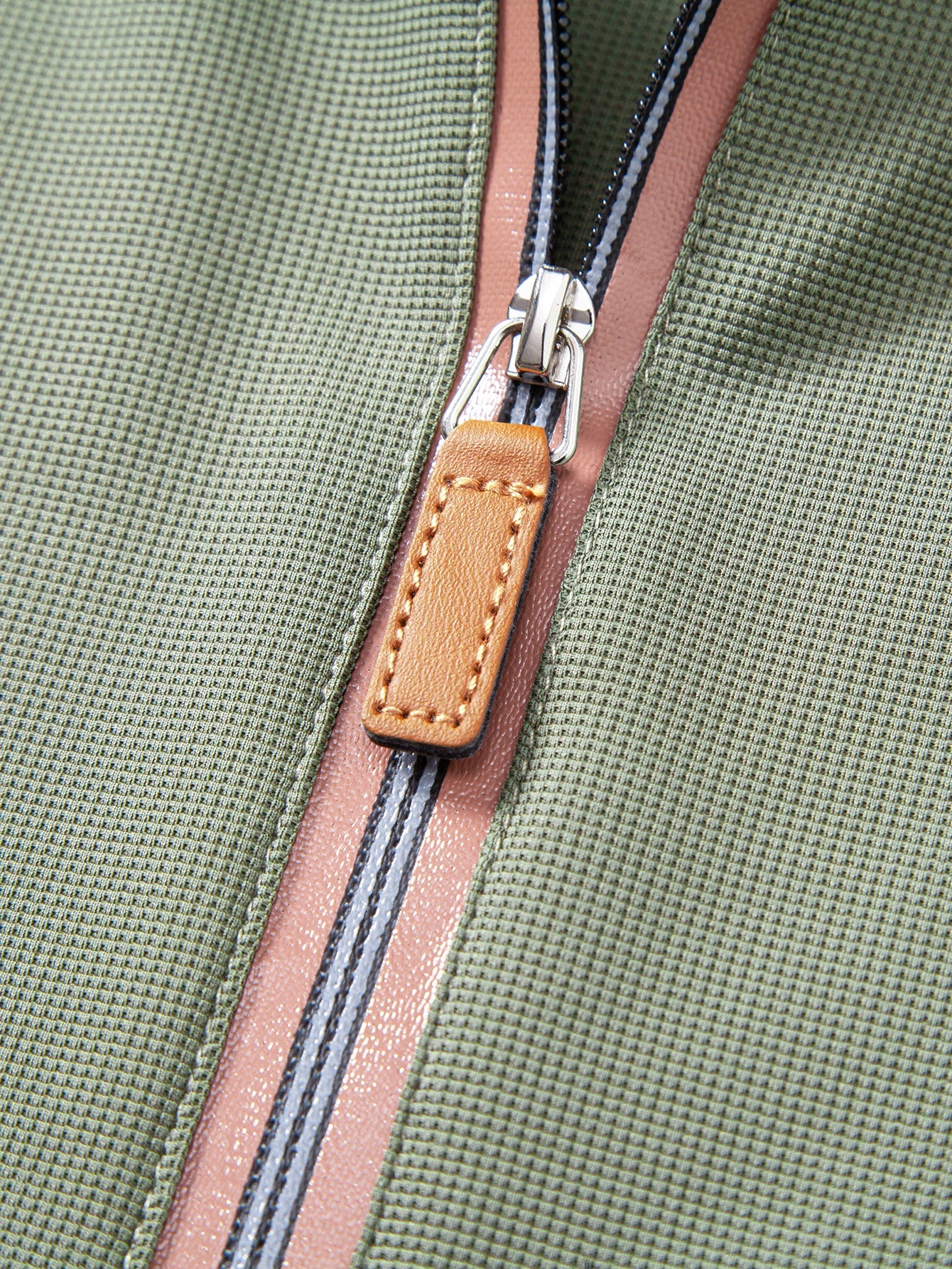 Textured Zipper Polo