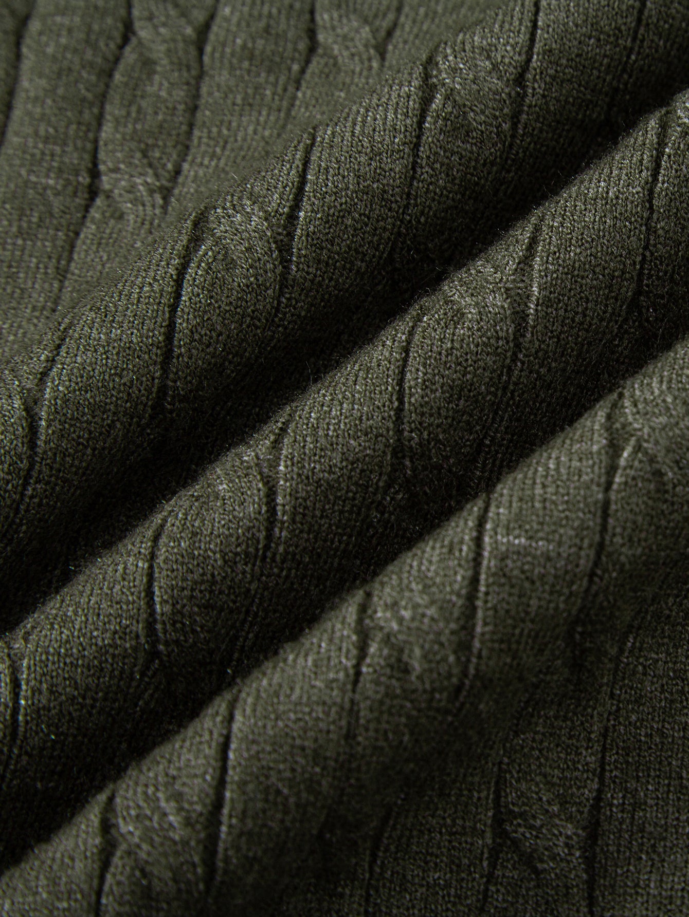 Twisted Jacquard Crew Collar Knit T-Shirt