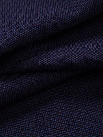 Contrast Trim Zipper Polo