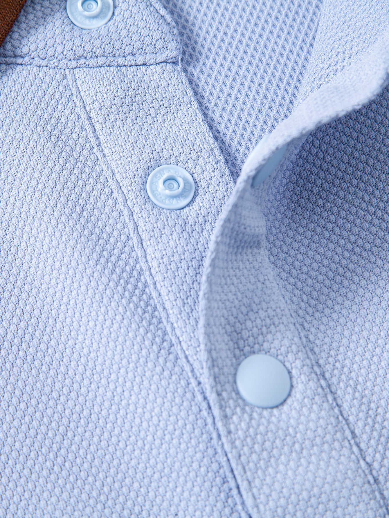 Contrast Trim Textured Polo