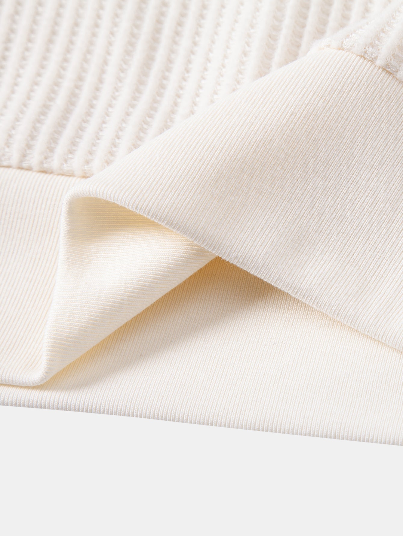 Contrast Knit Waffle Johnny Collar Polo