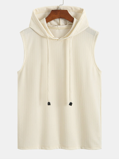 Ribbed Hooded Tank Top