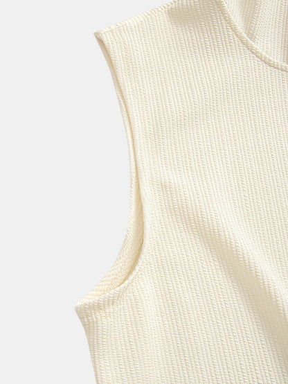 Ribbed Hooded Tank Top