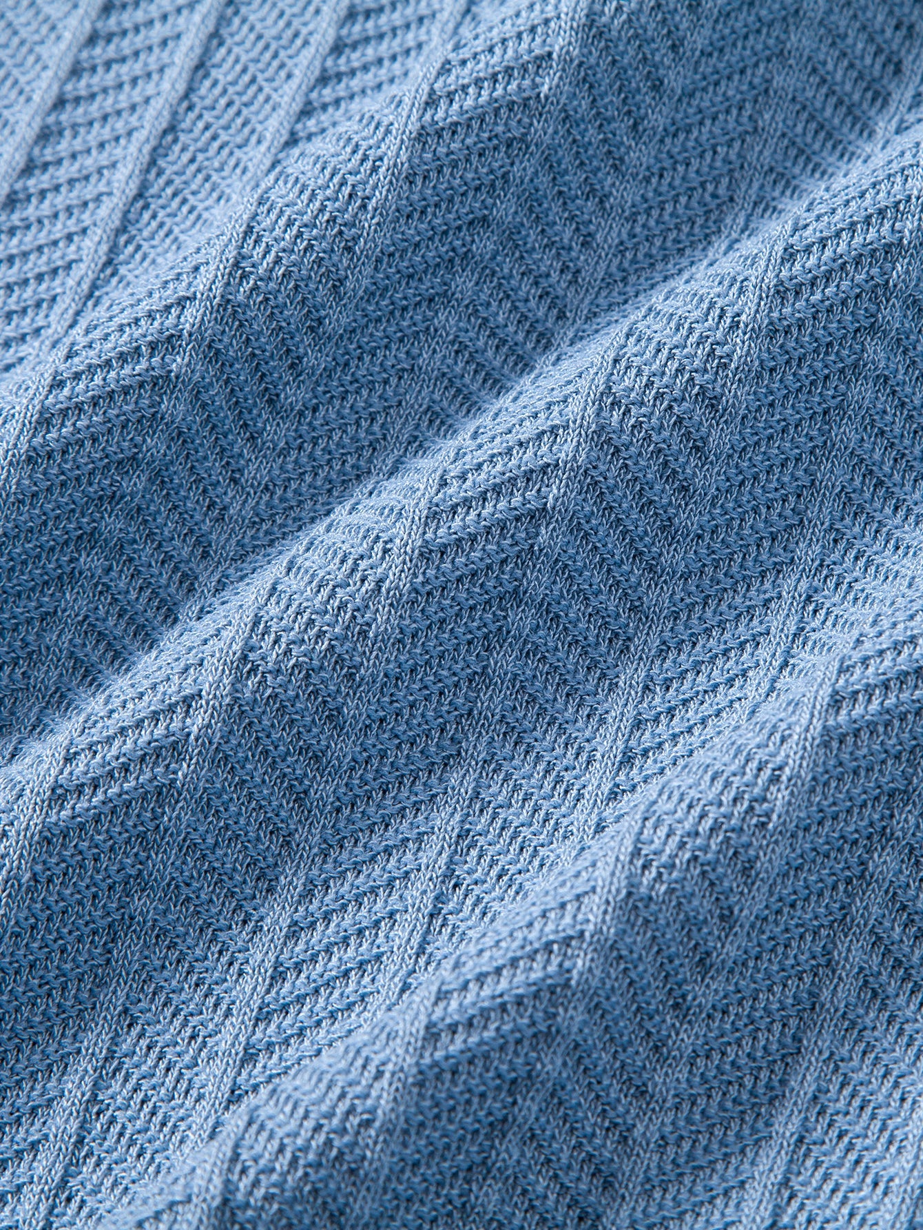 Contrast Textured Knit Polo