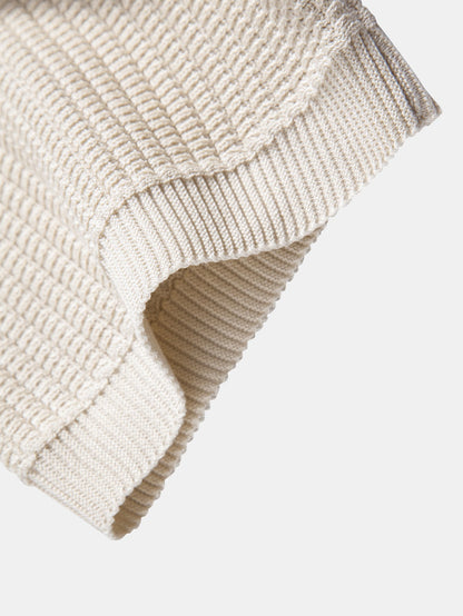 Stripe Johnny Collar Knit Polo