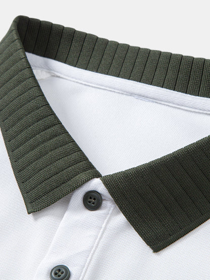 Contrast Raglan Sleeve Polo