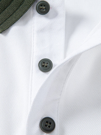 Contrast Raglan Sleeve Polo