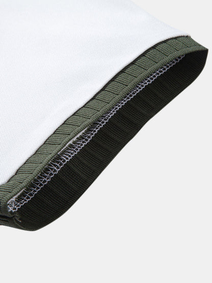 Contrast Raglan Sleeve Polo