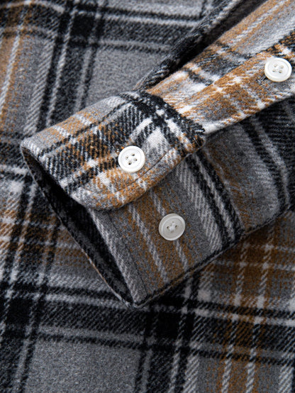 Flannel Plaid Cotton Button Up Shirt