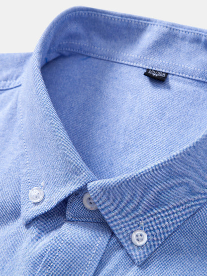 Cowboy Embroidery Cotton Oxford Button Up Shirt
