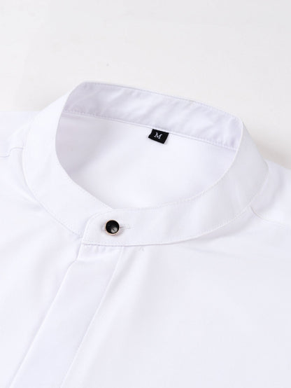 3 Pieces Non-Iron Hidden Placket Stand Collar Dress Shirt