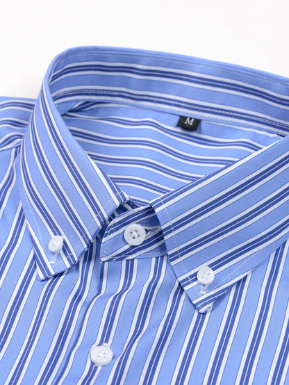 Long Sleeve Stripe Button Up Shirt