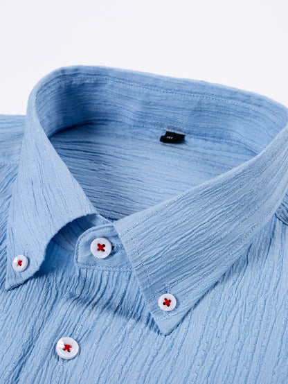 Long Sleeve Crinkle Button Up Shirt