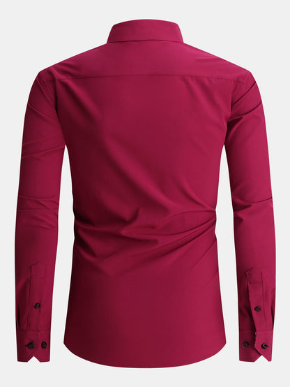 Long Sleeve Contrast Dress Shirt