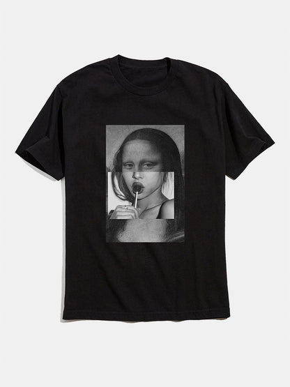 Mona Lisa & Candy Girl Funny T-Shirts