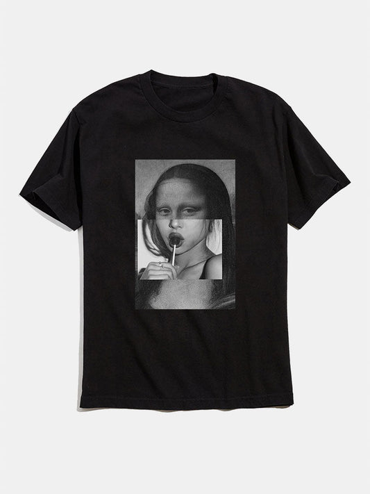 Mona Lisa & Candy Girl Funny T-Shirts