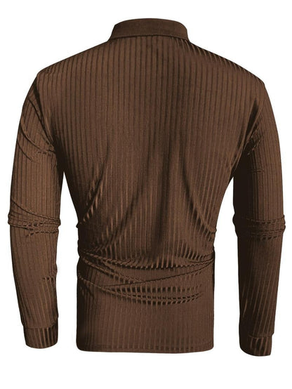 Chic Tailored Long-Sleeve Polo