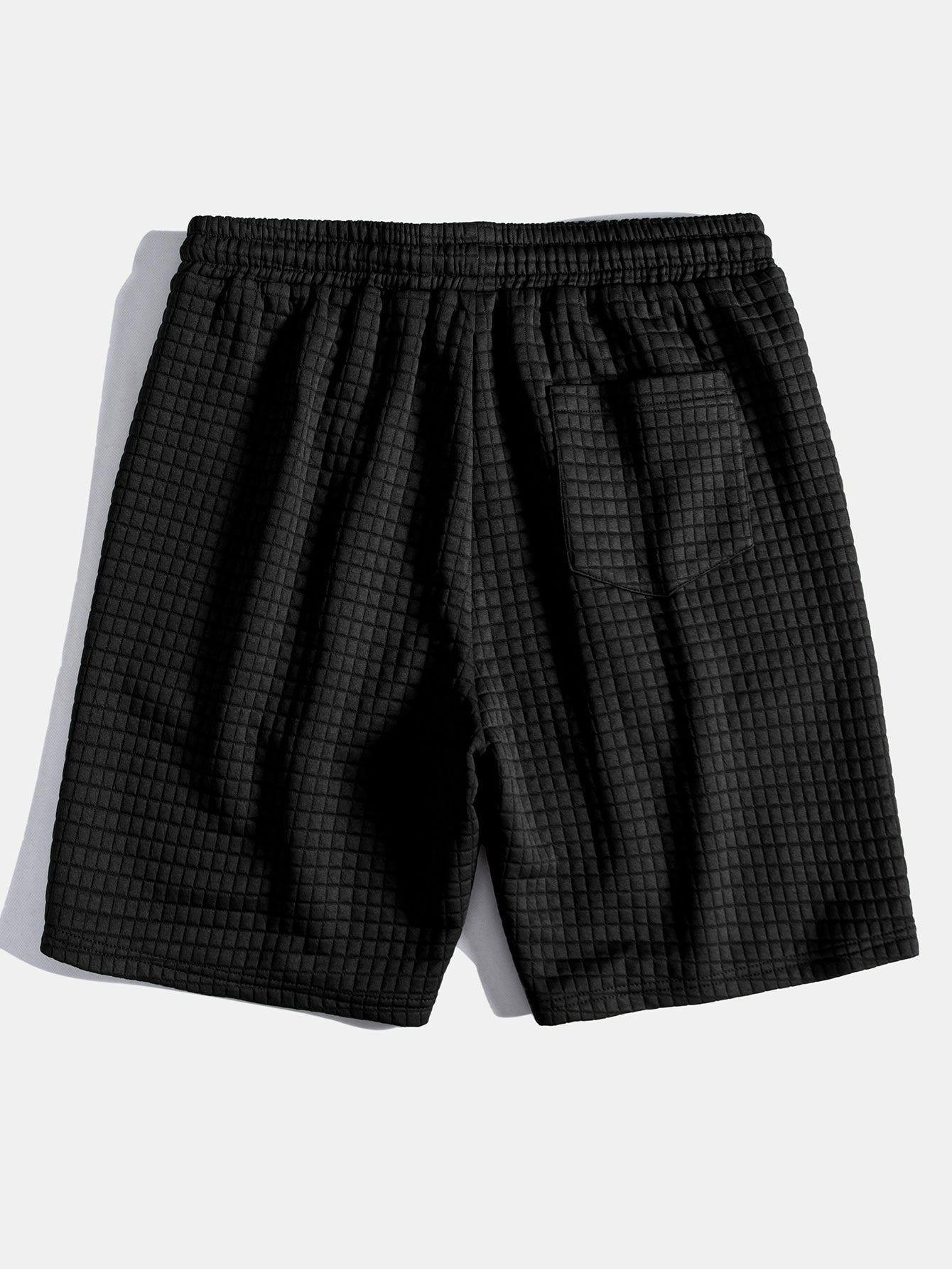 3 Pieces Waffle Drawstring Shorts